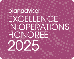Logo: 2025 PLANADVISER Excellence in Operations Honoree 2025, Desk Plaque