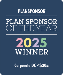 Logo: 2025 PLANSPONSOR Plan Sponsor Of Year_ Corporate DC <$30MM Winner