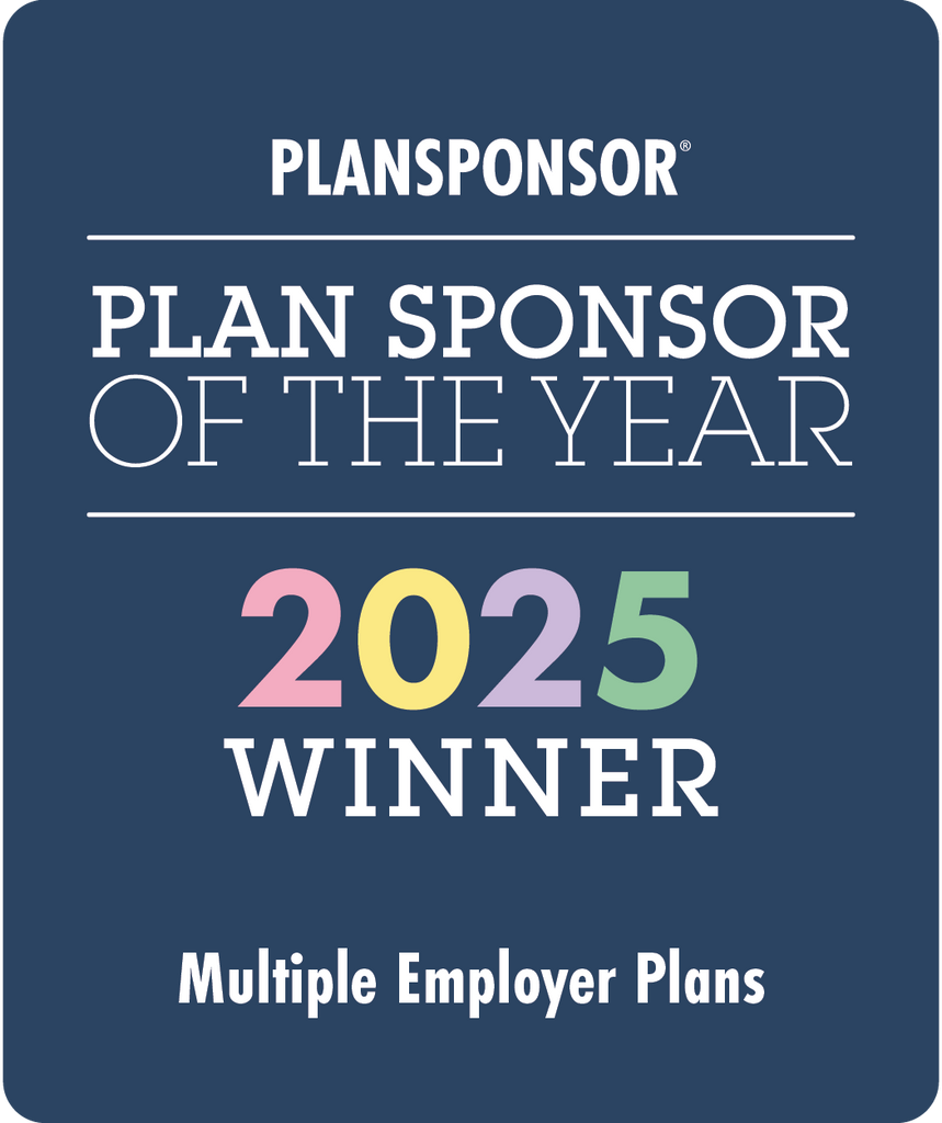 Logo: 2025 PLANSPONSOR Plan Sponsor Of Year_ Multiple Employer Plans Winner