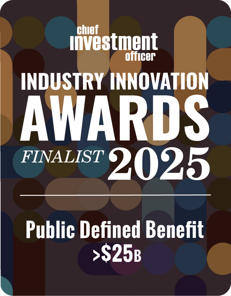 Logo: 2025 CHIEF INVESTMENT OFFICER Asset Owner Finalist: Public DB >$25B