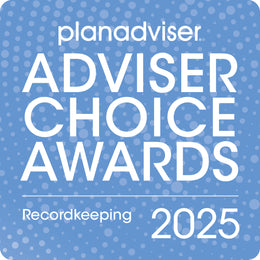 Logo: 2025 PLANADVISER Adviser Choice Awards_Recordkeeping, Desk Plaque