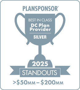 Logo: 2025 PLANSPONSOR Best in Class DC Plan Provider Standouts_ Silver: Plan Assets >$50MM-$200MM