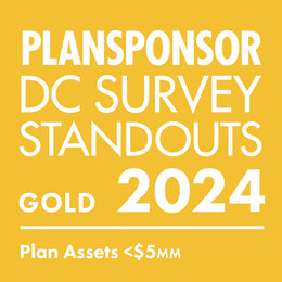 Logo: 2024 PLANSPONSOR DC Standout_ Gold: Plan Assets <$5MM