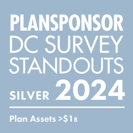 Logo: 2024 PLANSPONSOR DC Standout_ Silver: Plan Assets >$1B
