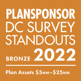 Logo: 2022 PLANSPONSOR DC Standout_ Bronze: Plan Assets $5MM–$25MM