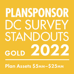 Logo: 2022 PLANSPONSOR DC Standout_ Gold: Plan Assets $5MM–$25MM