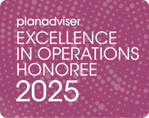Logo: 2025 PLANADVISER Excellence in Operations Honoree 2025, Desk Plaque