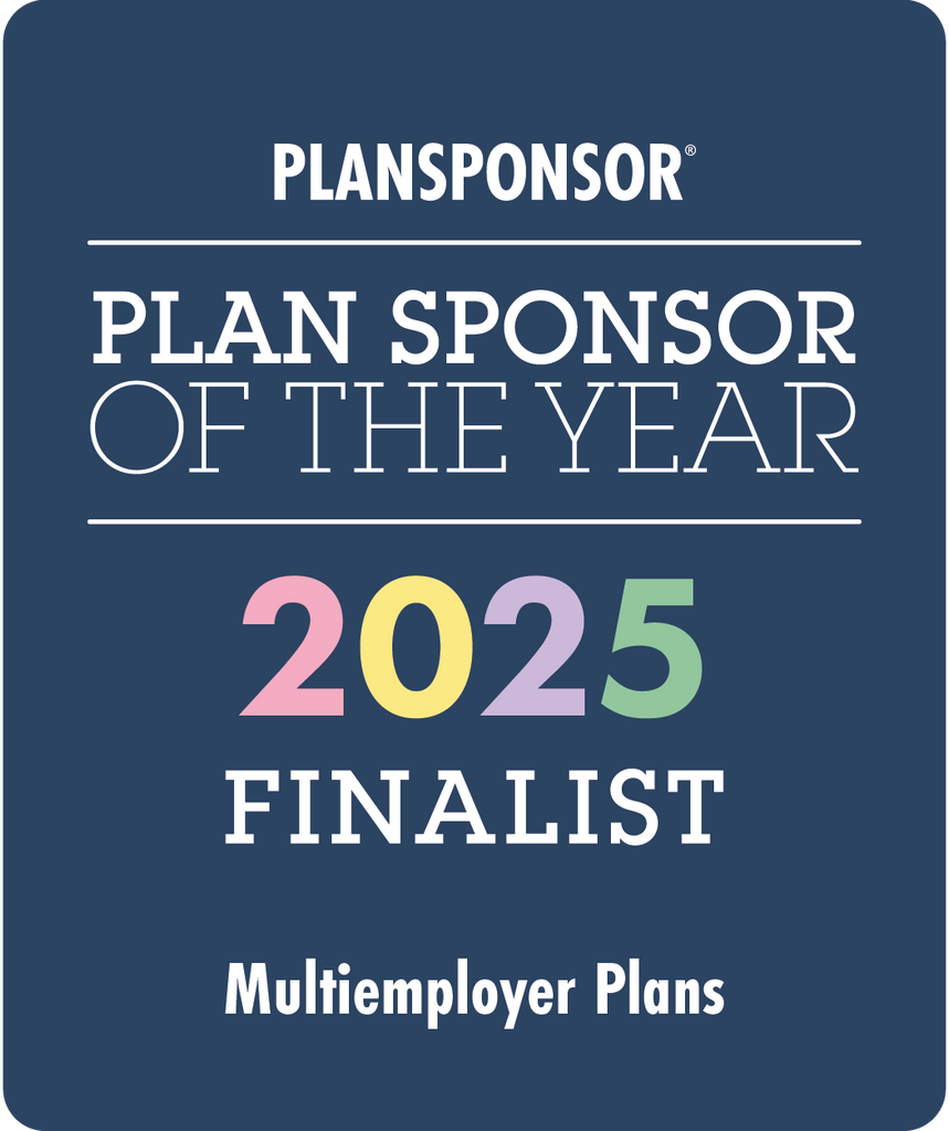 Logo: 2025 PLANSPONSOR Plan Sponsor Of Year_ Multiemployer Plans Finalist, Desk Plaque