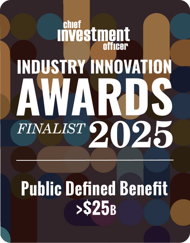 Logo: 2025 CHIEF INVESTMENT OFFICER Asset Owner Finalist: Public DB >$25B
