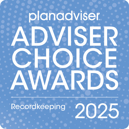 Logo: 2025 PLANADVISER Adviser Choice Awards_Recordkeeping, Desk Plaque