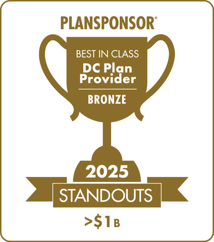 Logo: 2025 PLANSPONSOR Best in Class DC Plan Provider Standouts_ Bronze: Plan Assets >$1B