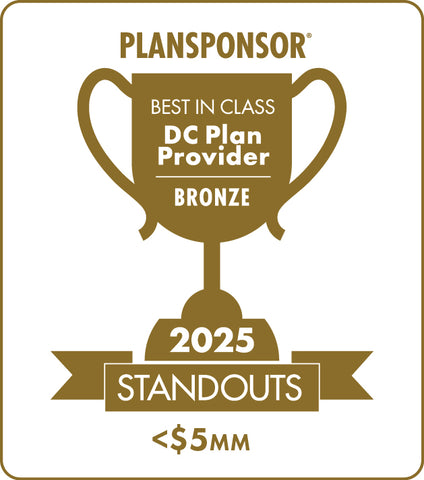 Logo: 2025 PLANSPONSOR Best in Class DC Plan Provider Standouts _ Bronze: Plan Assets <$5MM