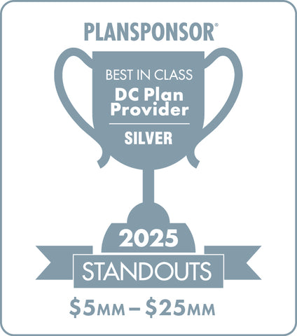 Logo: 2025 PLANSPONSOR Best in Class DC Plan Provider Standouts _ Silver: Plan Assets $5MM-$25MM