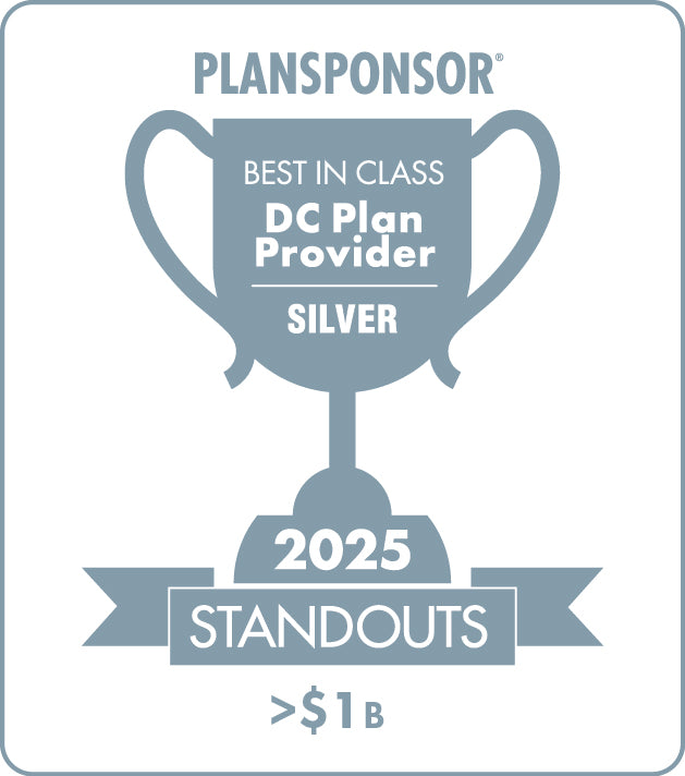 Logo: 2025 PLANSPONSOR Best in Class DC Plan Provider Standouts _ Silver: Plan Assets >$1B