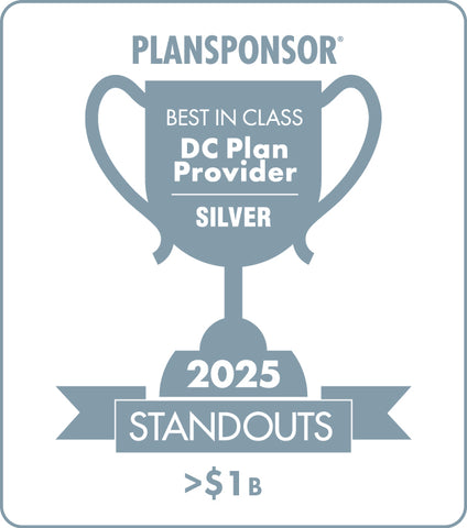 Logo: 2025 PLANSPONSOR Best in Class DC Plan Provider Standouts _ Silver: Plan Assets >$1B