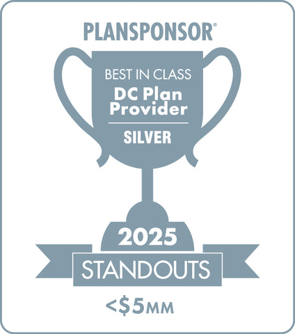 Logo: 2025 PLANSPONSOR Best in Class DC Plan Provider Standouts_ Silver: Plan Assets <$5MM