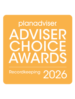 Logo: 2026 PLANADVISER Adviser Choice Awards - Recordkeeping Desk Plaque