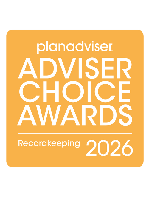 Logo: 2026 PLANADVISER Adviser Choice Awards - Recordkeeping Desk Plaque