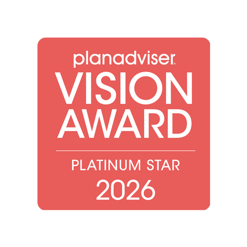 Logo: 2026 PLANADVISER Vision Awards Platinum Star Winner