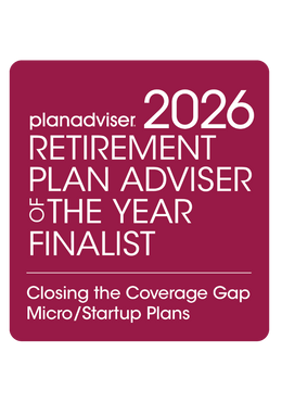Logo: 2026 PLANADVISER Retirement Plan Adviser of the Year - Closing the Coverage Gap - Micro/Startup Plans