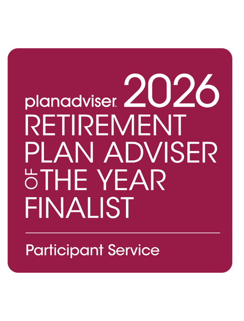 Logo: 2026 PLANADVISER Retirement Plan Adviser of the Year - Plan Participant Service