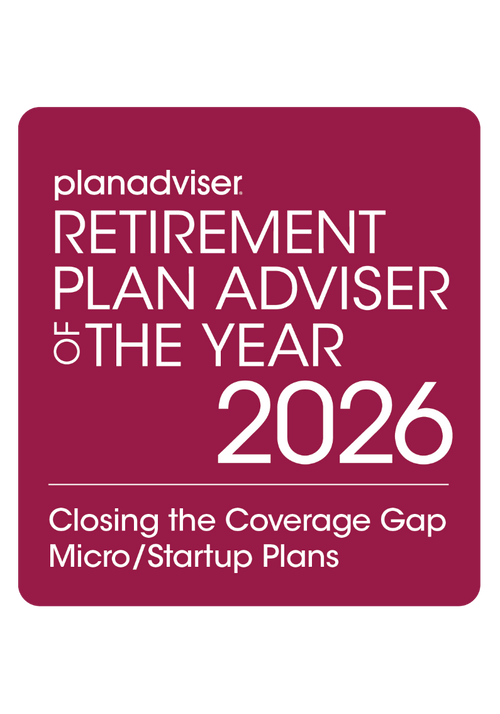 Logo: 2026 PLANADVISER Retirement Plan Adviser of the Year - Closing the Coverage Gap - Micro/Startup Plans