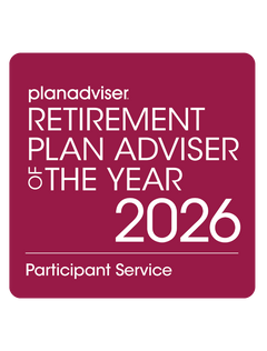 Logo: 2026 PLANADVISER Retirement Plan Adviser of the Year - Plan Participant Service