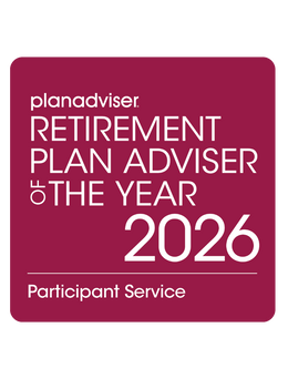 Logo: 2026 PLANADVISER Retirement Plan Adviser of the Year - Plan Participant Service