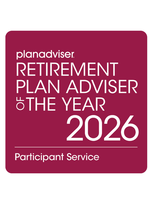 Logo: 2026 PLANADVISER Retirement Plan Adviser of the Year - Plan Participant Service