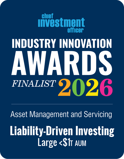 Logo: 2026 CHIEF INVESTMENT OFFICER Asset Management & Servicing: Liability-Driven Investing - Large Desk Plaque