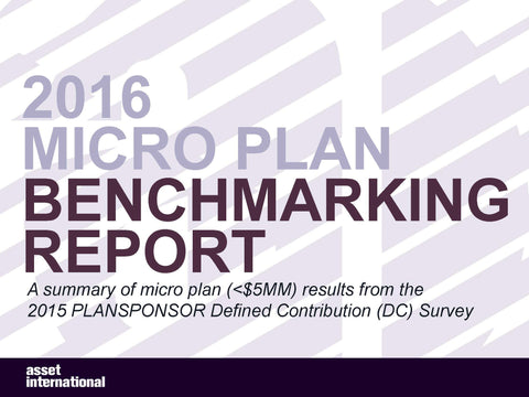 2016 Micro Plan Benchmarking Report