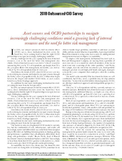 2018 Outsourced-Chief Investment Officer Survey
