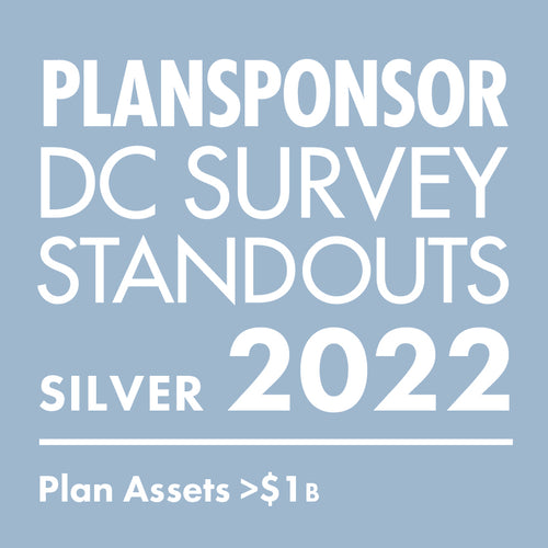 Logo: 2022 PLANSPONSOR DC Standout_ Silver: Plan Assets >$1B