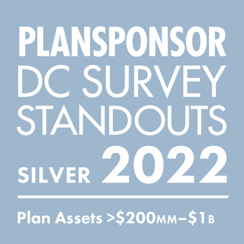 Logo: 2022 PLANSPONSOR DC Standout_ Silver: Plan Assets >$200MM–$1B