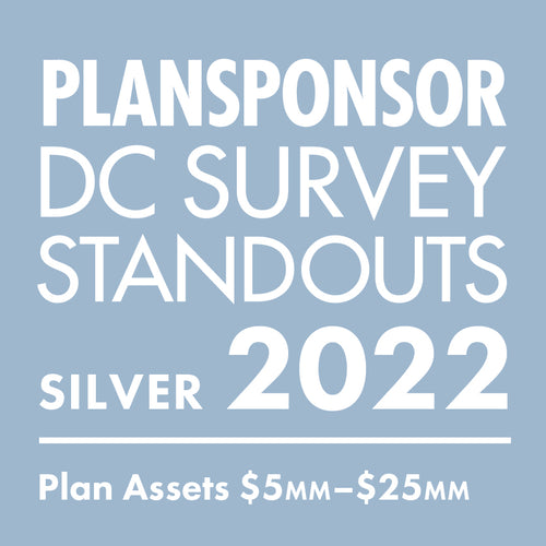 Logo: 2022 PLANSPONSOR DC Standout_ Silver: Plan Assets $5MMâ€“$25MM